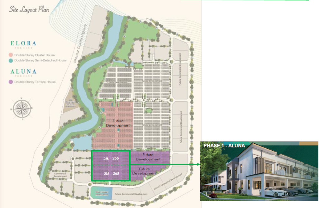 SITE PLAN - 2-Storey Terrace House - ALUNA